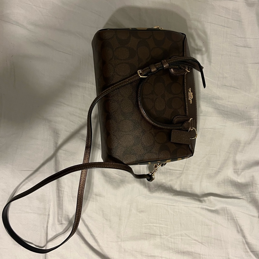Coach brown and leopard purse!